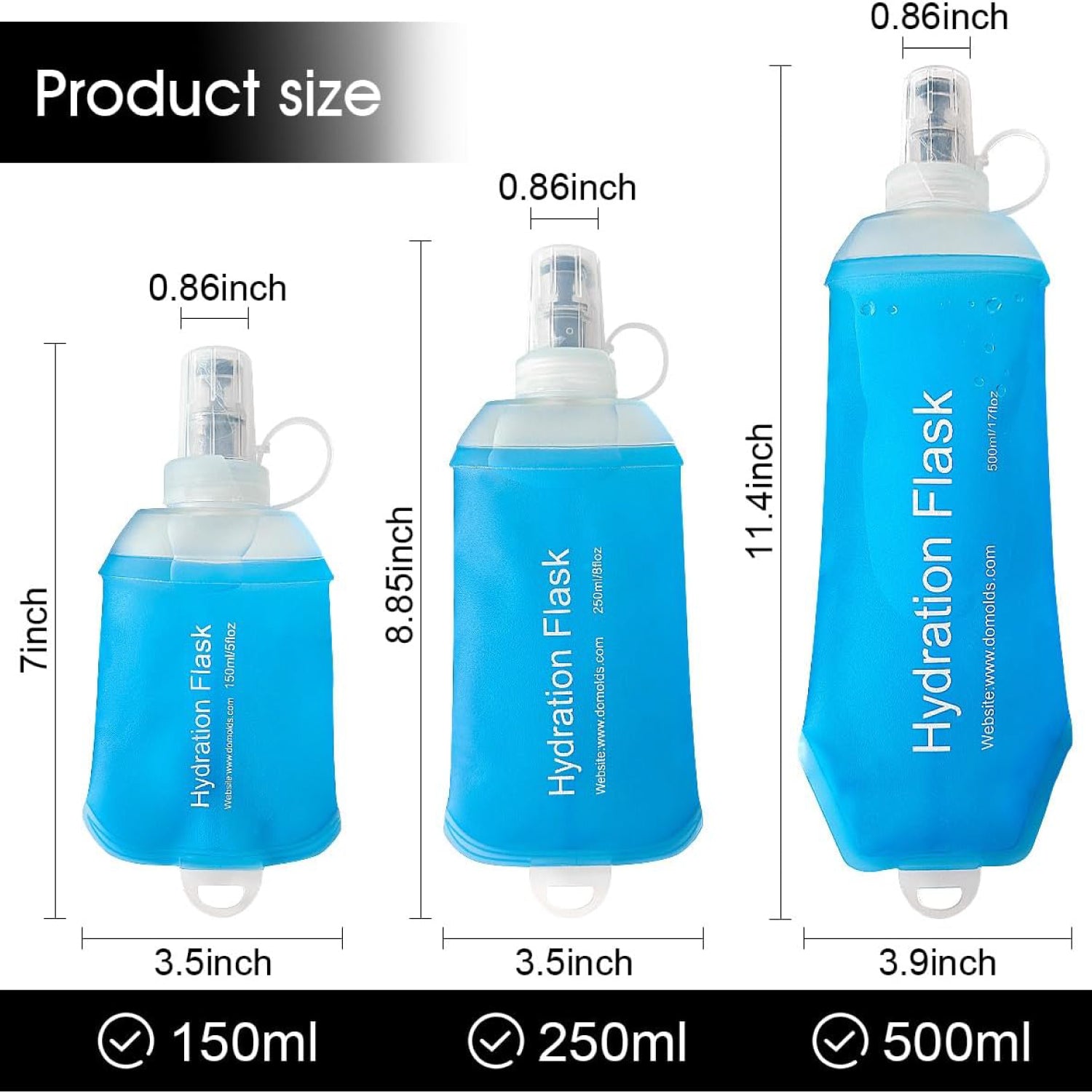 Soft Flask |Frasco suave de 500ml | 2 unidades